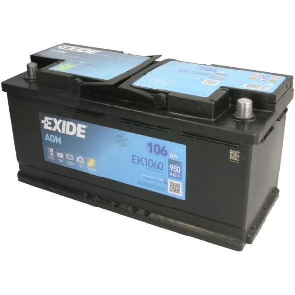 Baterie Exide Agm Start-Stop 106Ah 950A 12V EK1060